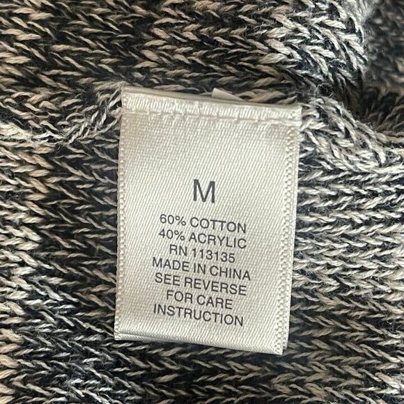 Leo & Nicole Pointelle Knit Longline Open Front Cardigan Women's Size Medium - Picture 5 of 7